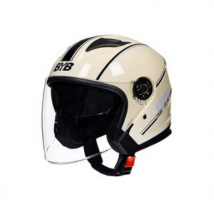 [Personnalisé] Demi-casque certifié 3C/DOT pour moto et vélo électrique, anti-buée, double visière, avec oreillettes amovibles et lavables - Product Image 1