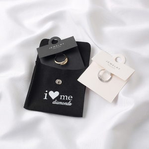 Pochettes en microfibre de luxe sur mesure pour bijoux, avec logo personnalisé, format enveloppe à bouton - Product Image 5