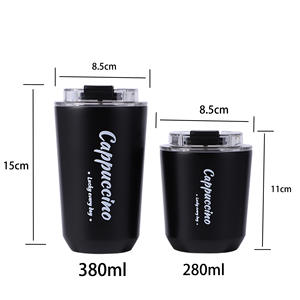 Gobelet à café portable en acier inoxydable à double paroi isolé sous vide |   Bouteille <span class=keywords><strong>d</strong></span>'eau créative pour voiture |   Thermos Mug de Voyage - Product Image 2