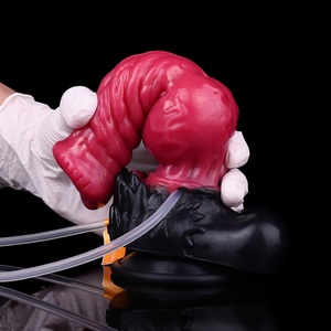 YC-CQZS2128S Large Inflatable Anal Plug and Ejaculation <b>Dildo</b> Silicone Squirt Penis with Big Knot Sex Toys Wholesale - Product Image 4