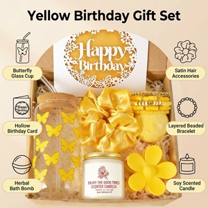 Set <span class=keywords><strong>Regalo</strong></span> Spa Lunaire con Bicchiere in Vetro a Farfalla Gialla, 7 Pezzi, Confezione <span class=keywords><strong>Regalo</strong></span> di Compleanno <span class=keywords><strong>per</strong></span> Donne, Regali Premurosi <span class=keywords><strong>per</strong></span> <span class=keywords><strong>Lei</strong></span> - Product Image 2
