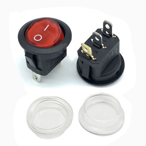 Mini interrupteur à bascule 6A 250V 3 broches marche/arrêt, interrupteurs à bascule ronds 23MM - Product Image 3