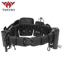 Ceinture tactique YAKEDA en nylon à dégagement rapide, avec pochettes pour bâton, système Molle, ensemble de 9 pièces, ceinture de service JPC pour la chasse en extérieur, ceinture tactique pour hommes