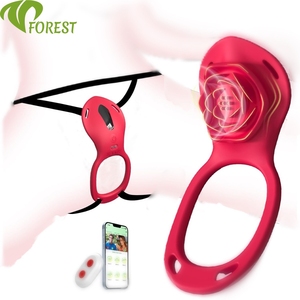 TT FOREST Jouet sexuel féminin BDSM pour adultes Stimulateur clitoridien Couples Rose App Télécommande Vibrateur portable Mains libres <span class=keywords><strong>Anneau</strong></span> de culotte - Product Image 1