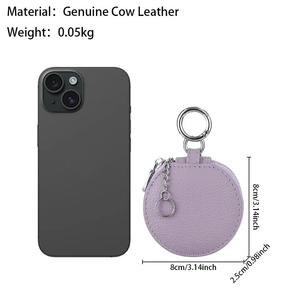 AndoBag Porte-clés en cuir véritable, mini sacs pour écouteurs, porte-monnaie créatif, petit sac à cosmétiques avec miroir 2668 - Product Image 2