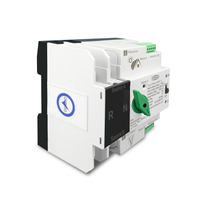 Saklar Transfer Otomatis (ATS) Satu Fasa Din Rail untuk PV dan Inverter, Dual Power, Tanpa Gangguan, 2P 63A 100A 125A
