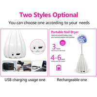 Lampe à ongles UV LED sans fil rechargeable 12W, double source lumineuse USB, minuterie 60s, séchage rapide, professionnelle, forme fleur, ne noircit pas les mains