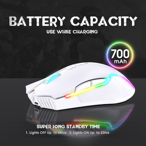 เมาส์ไร้สาย <span class=keywords><strong>CW905</strong></span>,เมาส์สำหรับเล่นเกมความไวสูงทนต่อเหงื่อตามหลักสรีรศาสตร์แสง RGB จริง1000-6000 DPI - Product Image 4