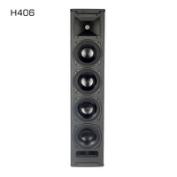 Haut-parleur colonne coaxial passif H406 4 x 6,5 pouces, 129 dB SPL max, en contreplaqué, pour sonorisation PA, idéal pour églises, scènes et événements en direct