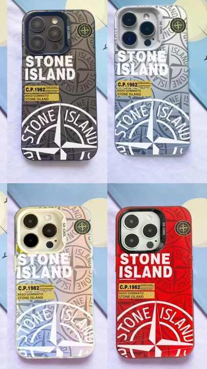 Gradient Stone Island Phone Case for iPhone 11-17 Pro Max - Colorful  Design, Protective Shell for Business Buyers