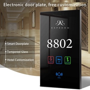 Smrat Led Touch Door Plate Signs Electronic Doorplate Latest Design With Room <strong>Number</strong> For Hotel - Product Image 4