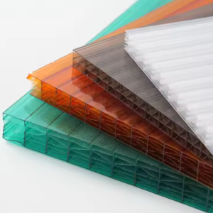 Feuille de serre en Polycarbonate gris résistant à l'abrasion haute résistance plaque de soleil creuse à double paroi - Product Image 1