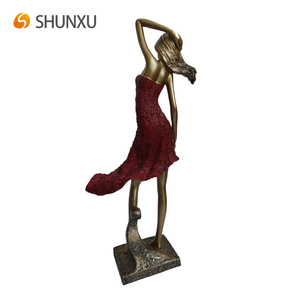 Paffuto Dacing ragazza di balletto che tiene palloncino Hoel decorazione di arte moderna resina arte bianca pura danza grassa donna Sexy statuetta - Product Image 4
