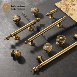 빈티지 레트로 스타일 스틸 옷장 손잡이, 전기도금 마감 프랑스 스타일 앤틱 서랍장 손잡이 - Product Image 4