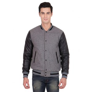 Manufacturer Personalized Customize Letterman Varsity Jackets Custom Logo Bomber Style Plus Size Baseball Jacket for <b>Men</b> - Product Image 1