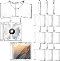 Conception de logo personnalisée, étui transparent en acrylique, disque vierge NFC, mini CD porte-clés