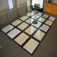 Dalles de sol en verre trempé stratifié transparent de 19 mm pour extérieur, tapis de danse 3D, pour escaliers, usage industriel