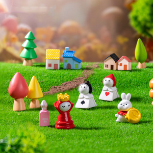 Miniature Alice giardino Micro paesaggio accessori Mini animali in resina artigianato ornamento figurine per casa delle bambole pianta decorazione casa - Product Image 2