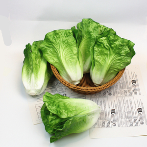 Laitue verte artificielle réaliste, fausse laitue romaine, légume artificiel réaliste, accessoire de décoration pour présentation alimentaire en cuisine - Product Image 5