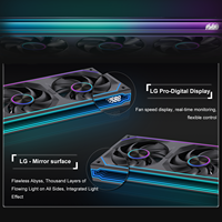 Ventilateur de refroidissement pour boîtier PC de jeu Lovingcool OEM ODM avec affichage de la vitesse, ventilateur de refroidissement intégré pour châssis d'ordinateur 360 mm, ARGB