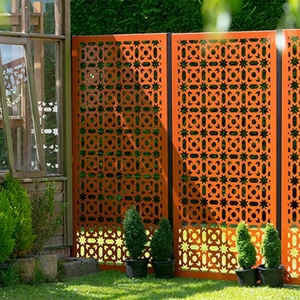 Pannello <span class=keywords><strong>per</strong></span> Recinzione Moderna Tagliato al <span class=keywords><strong>Laser</strong></span> in Acciaio Corten, Schermo da Giardino di Facile Installazione - Product Image 3