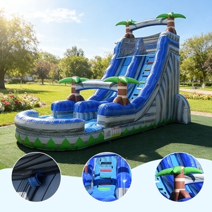 Tobogán Acuático Inflable Comercial con Diseño de Palmera, Toboganes de Alta Calidad para Alquiler en Fiestas - Product Image 3