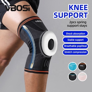 VBOSi 9977 Rodillera de compresión de punto 3D con almohadilla de gel de silicona y estabilizadores laterales <span class=keywords><strong>para</strong></span> gimnasio y voleibol, que ayudan a <span class=keywords><strong>evitar</strong></span> el <span class=keywords><strong>dolor</strong></span> de rodilla y a mejorar la movilidad. - Product Image 1