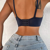 Soutiens-gorge sans couture pour femme, lingerie corset, grande taille, bralette rembourrée fixe, avec armatures, confortable, une pièce