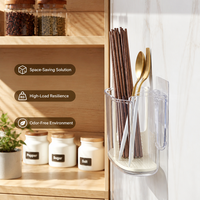 Range-vaisselle mural en plastique de qualité alimentaire avec égouttoir pour baguettes, idéal pour la cuisine et la maison