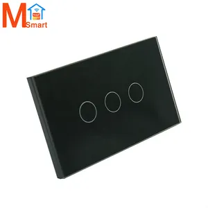 Tuya interruptor de luz de parede, casa inteligente 1/2/3/4gang interruptor de luz de parede padrão eua 100-240v touch zigbee interruptores