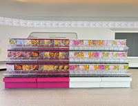 Étagère pour équipement de supermarché Ecobox Supports de présentation pour choix et mélanges de chocolat Bacs d'affichage pour noix et bonbons Support pour magasin