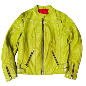 Nouvelle veste matelassée en cuir véritable vintage décontractée pour homme, tenue d'hiver, design coupe-vent, col mandarin, fermeture éclair, unisexe - Product Image 1