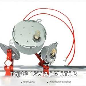 ตงล  มอเตอร์ซิงโครนัสสามเฟส TYJ49 ขนาดเล็ก 12V AC 0.8-1 รอบต่อนาที หมุนตามเข็มนาฬิกา 4W - Product Image 2
