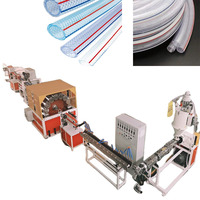 Ligne d'extrusion de tuyaux en PVC transparent renforcés de fibres haute pression, machine de fabrication de tuyaux de jardin tressés