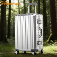Maleta de Aluminio de 20 Pulgadas, Maleta de Negocios Totalmente de Aluminio, con Candado TSA, 360 °   Maleta de Estilo Clásico con Ruedas Giratorias Silenciosas y Duraderas
