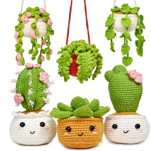 Kit de Crochet para <span class=keywords><strong>Principiantes</strong></span> - Set de Iniciación para <span class=keywords><strong>Amigurumi</strong></span> con Tutoriales en Video <span class=keywords><strong>Paso</strong></span> <span class=keywords><strong>a</strong></span> <span class=keywords><strong>Paso</strong></span>, Paquete de 6 Plantas - Product Image 1