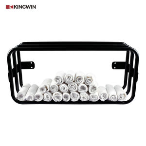 שיער יופי שיער סלון Wallmounting מתכת שחור לבן מגבת מדף - Product Image 5