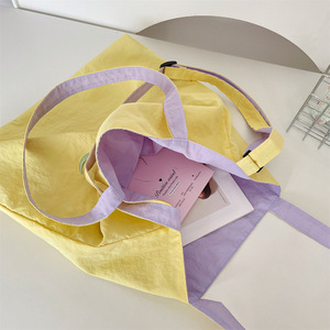 Sac fourre-tout en toile simple pour femme, nouvelle édition coréenne 2026, grande capacité, brodé, polyvalent, sac à bandoulière - Product Image 6