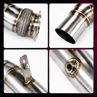 GRWA Downpipe Catalyzed N55 3.0T SS304 3.0 Pouces pour BMW F07 535i X5 E70 F15 X6 E71 F16 Downpipe d'échappement Performance