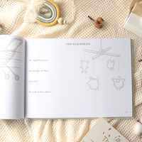 Livre souvenir pour bébé de 0 à 1 an, couverture rigide/tissu doux, journal de souvenirs, enregistrement des étapes importantes