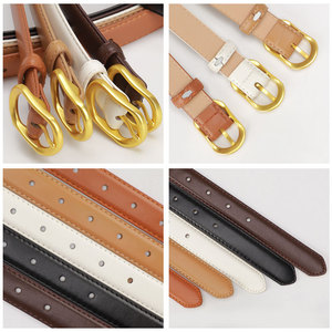 <span class=keywords><strong>Ceinture</strong></span> à boucle dorée rétro haut de gamme pour femmes nouvelle mode décontractée <span class=keywords><strong>ceinture</strong></span> de Style coréen à la mode <span class=keywords><strong>ceinture</strong></span> de conception Simple pour dames - Product Image 3