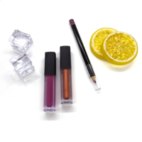 Set Pensil Lipliner Fashion, Lipgloss, Lipstik Matte & Glitter, Perlengkapan Makeup Kosmetik, Label Pribadi Custom