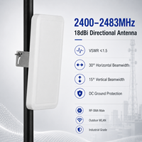 Antena WiFi 2.4G de 18dBi de Alta Ganancia, Antena Direccional de Panel para Exteriores de Largo Alcance, Antena WLAN AMXW-2400-18B