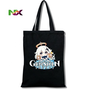 Sac à bandoulière en toile imprimé dessin animé <span class=keywords><strong>Genshin</strong></span> <span class=keywords><strong>Impact</strong></span> pour étudiant - Commerce mondial - Product Image 2
