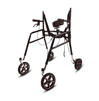 Déambulateur pliable à hauteur réglable avec siège, nouveau design de sangle pour la rééducation assistée et la marche debout