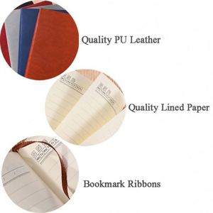 A5 Personalized Plain Hardcover Thermal Binding 100 Sheets PU Leather Custom Printed <b>Diary</b> <b>Notebook</b> - Product Image 4
