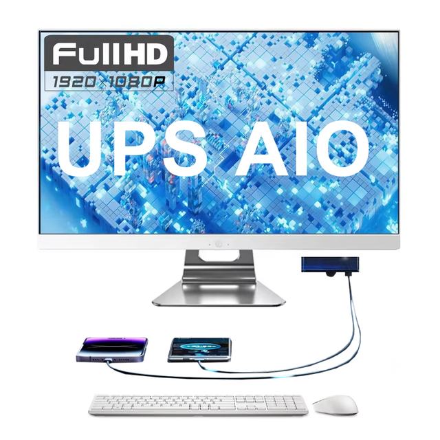 OEM ODM All in One PC AIO 24 Inch CPU I7-10750H 16G DDR4 512 SSD TouchScreen All in One Desktop Computer with UPS Battery