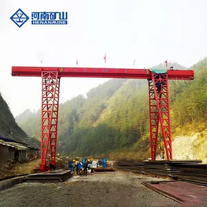 Truss Model Single Beam Electric Mobile Rail Gantry Crane With Steel Wire Rope Hoist