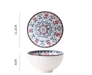 Jiferramenta potes de sopa de rice ramen, conjunto de tigelas de porcelana para casamento, de cerâmica e boêmio, 4.5 polegadas - Product Image 5