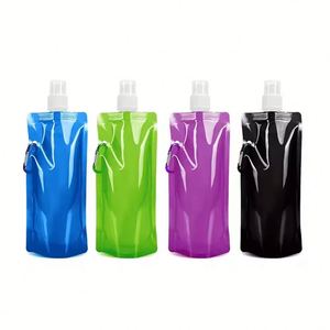 Sachets de jus personnalisés en gros sans BPA, en plastique transparent, à presser, avec bec verseur, pour eau et liquides, pliables - Product Image 2